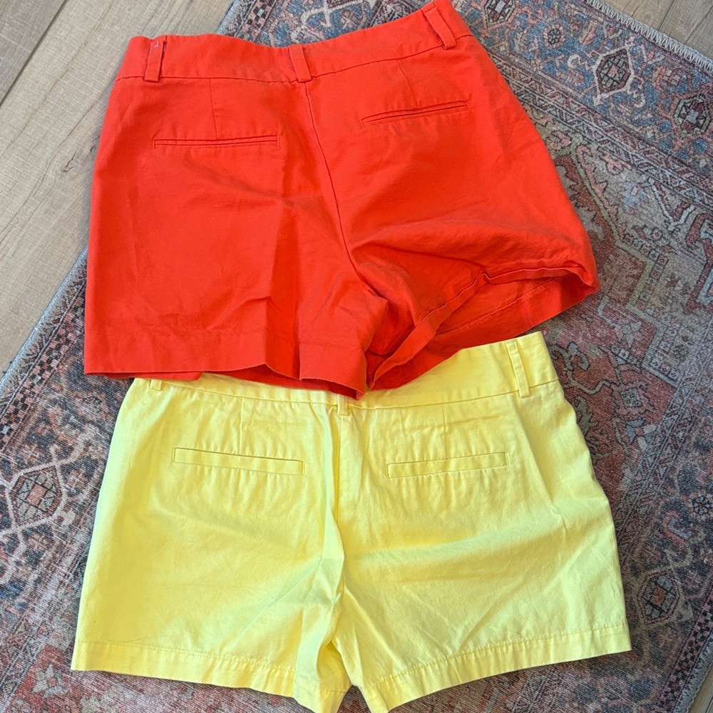LOFT Yellow and Orange Cotton Shorts Duo - Picture 2 of 4
